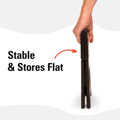 Vista 5 de Kikkerland Rhino II Taburete., Plástico, Negro