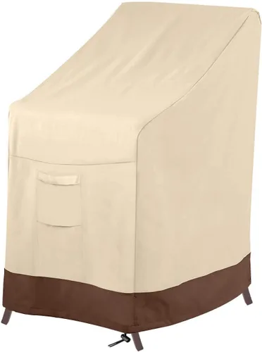Vailge Funda apilable para silla de patio, 100% impermeable, funda para silla de exterior, fundas de muebles de patio de alta resistencia, se adapta