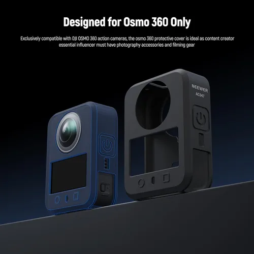 Vista 2 de NEEWER Funda protectora de silicona para Osmo 360, antideslizante, suave, estable, antiarañazos, funda protectora para cámara, accesorio con acceso