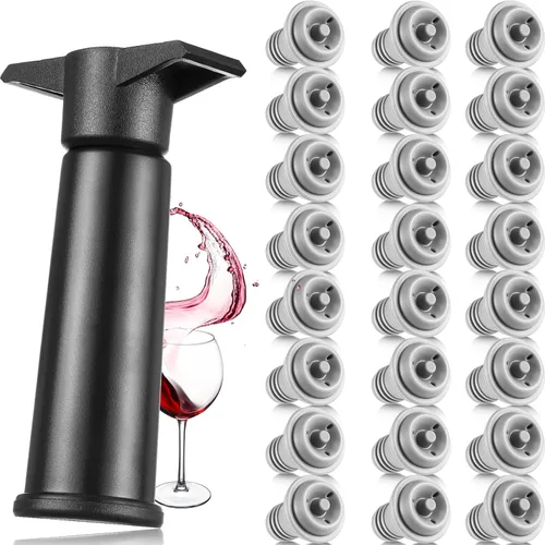 Vista 8 de 18 unidades de bomba de ahorro de vino con conservador reutilizable al vacío, práctico sellador de botellas para guardar vino, mantiene fresco