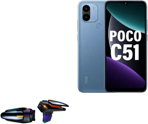 BoxWave Equipo para juegos compatible con Xiaomi Poco C51 - Pantalla táctil QuickTrigger Auto, botones de disparo Autofire Gaming Mobile FPS - Negro