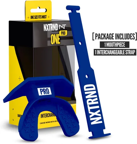 Vista 134 de Nxtrnd One Protector Bucal de Fútbol Americano, Correa Incluida, Se Adapta a Adultos y Jóvenes (Negro)