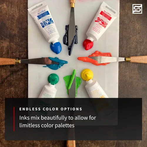 Vista 5 de Speedball Tinta de impresión de bloque de tela, 2.5 onzas, magenta