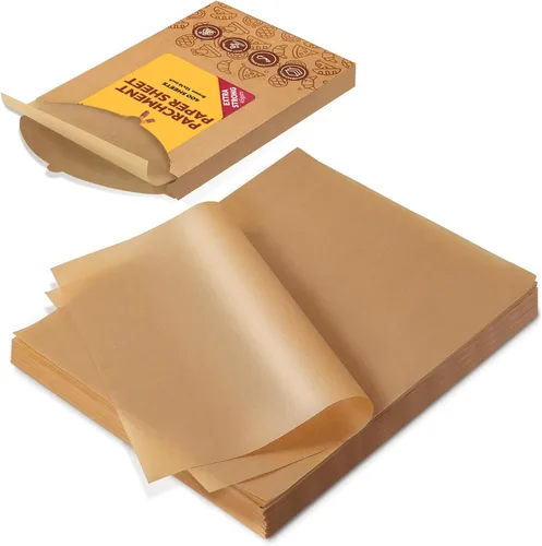 Vista 13 de Katbite 265 hojas de papel pergamino de 10 x 15 pulgadas, papel de hornear sin blanquear resistente, precortado y a prueba de aceite, perfecto