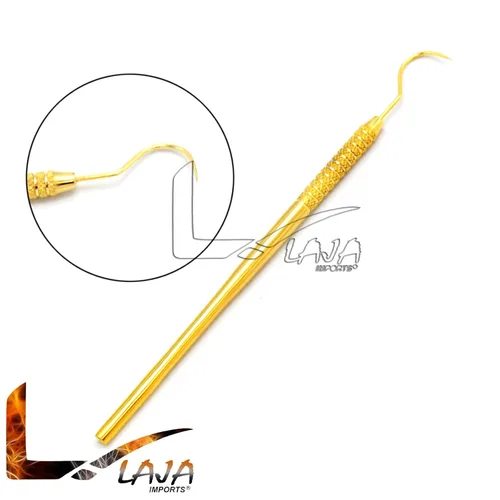 Vista 3 de Endodontic Explorer 23 - Escaleras de diagnóstico dental (5 piezas), color dorado