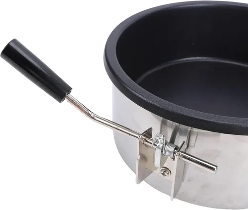 Vista 7 de Olla de palomitas de maíz de acero inoxidable de gran capacidad, compatible con gas y electricidad, portátil para el hogar