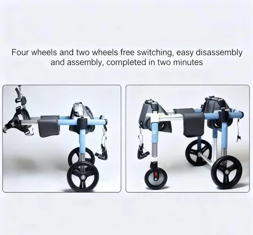Vista 9 de Lightweight Adjustable Dog Wheelchair for Rear Legs, Dog Support Cart for Disabled Pets,fit Small to Large Breeds Mobility Aid for Hind Leg