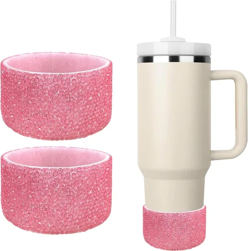 Vista 18 de Bling - Bota protectora de silicona con purpurina, compatible con Stanley Tumbler de 20 a 40 onzas y botella de agua Hydro Flask de 12 a 24 onzas