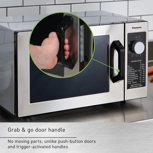 Vista 4 de Panasonic NE-1025F - Horno de microondas comercial y compacto para encimera de servicio ligero con temporizador electrónico de botón selector