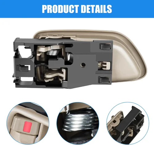 Vista 2 de Manija de puerta interior delantera/trasera lado izquierdo del conductor para Toyota Sequoia 2001-07, 2000-2004 Avalon, 2004-2006 Tundra