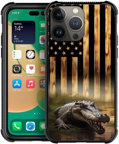 Vista 20 de Funda compatible con iPhone 14 Pro, fundas para mujeres y niñas, cielo azul, flor, luna y mariposa