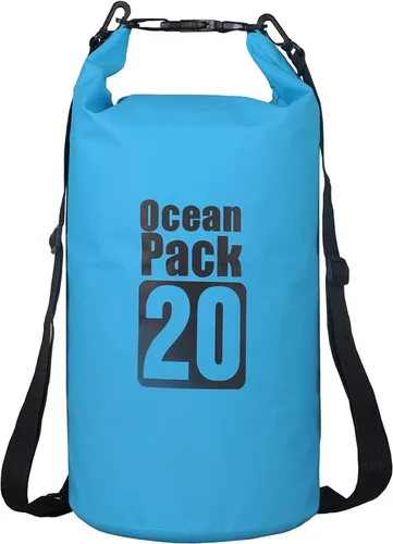 Vista 37 de 2L/3L/5L/10L/15L/20L/30L 500D Lona resistente PVC impermeable bolsa seca saco para kayak/canoa/pesca/rafting/natación/campamento/snowboard
