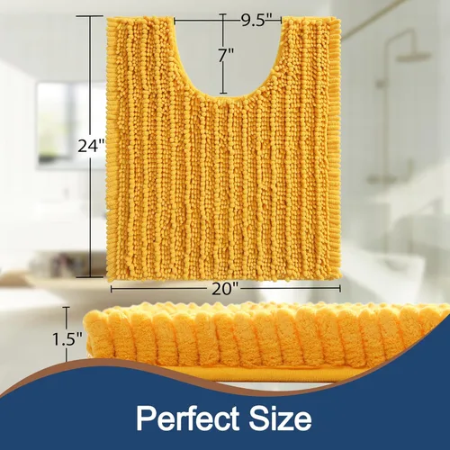 Vista 174 de FLOLEOPA Alfombras de baño de microfibra suave y esponjosa, tapetes de baño absorbentes, antideslizantes, lavables a máquina y de secado rápido