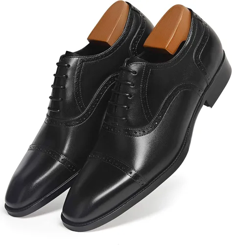 Zapatos de vestir para hombre, zapatos de cuero modernos formales Oxford para hombres
