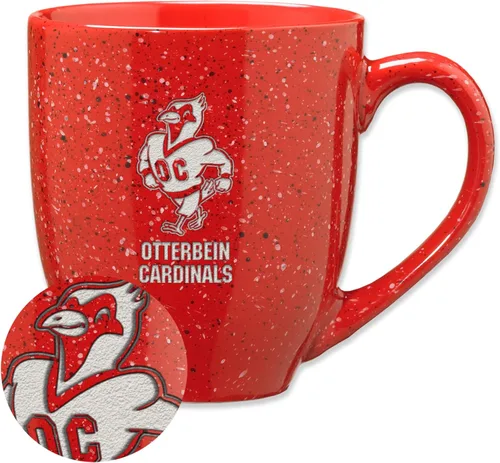 Vista 257 de Rico Industries NCAA Saint Joseph's (PA) Hawks Logo Principal Color Marrón 16 oz Logotipo del Equipo de Color Láser Grabado en Cerámica Moteada Taza