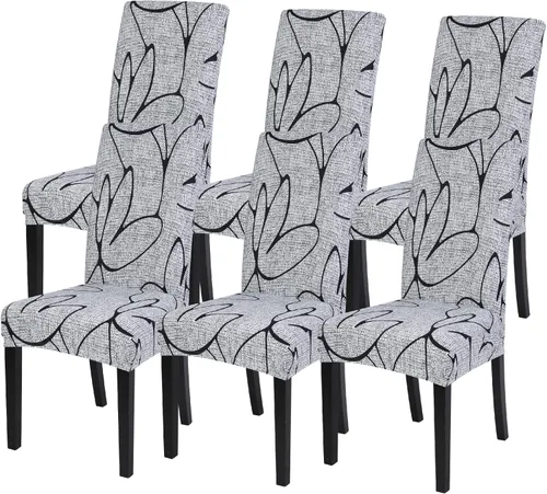 Vista 89 de SearchI Juego de 2 fundas elásticas para sillas Parsons de comedor, fundas elásticas con estampado de elastano, extraíbles, lavables, fundas
