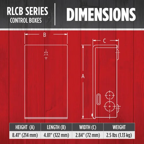 Vista 2 de Red Lion RLCB05-115 1/2-HP Caja de control VMC de 115 voltios para bomba de pozo, gris, 640188