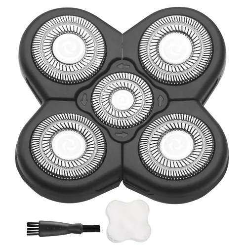 Vista 10 de 3 piezas universales de 5 cuchillas compatibles con la afeitadora Freedom Gold, cabezales de repuesto para afeitadora de cabeza