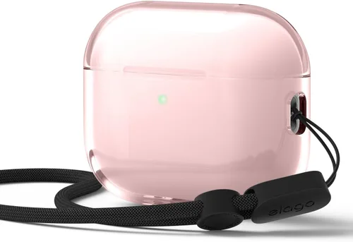 Vista 11 de elago Funda transparente compatible con AirPods Pro 3 funda transparente – Cordón incluido, correa incluida, reducción del amarilleo, a prueba