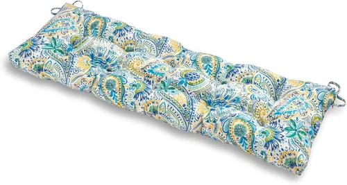 Vista 17 de Greendale Home Fashions Cojín de banco para exteriores de 51 pulgadas, Adobe Stripe