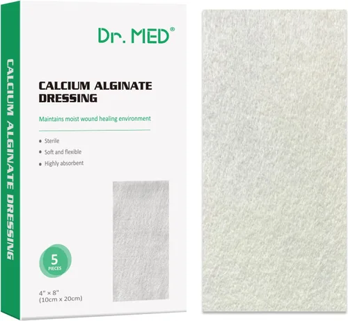Vista 7 de Dr. Med Aderezo de alginato de calcio de miel de manuka de 2 x 2 pulgadas (10 unidades/caja), apósitos altamente absorbentes con miel