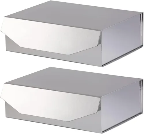 Vista 6 de 5 cajas de regalo rosa con cinta de 9.5 x 7 x 4 pulgadas, caja de regalo resistente con tapa para embalaje de regalo, cajas de almacenamiento