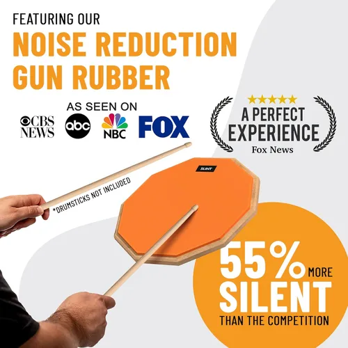 Vista 3 de SLINT Almohadilla de práctica de doble cara de 12 pulgadas, entrenador de batería de 2 superficies para práctica de trampas, uso doméstico