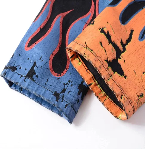 Vista 5 de Jeans ajustados para hombre, pantalones de mezclilla elásticos rasgados