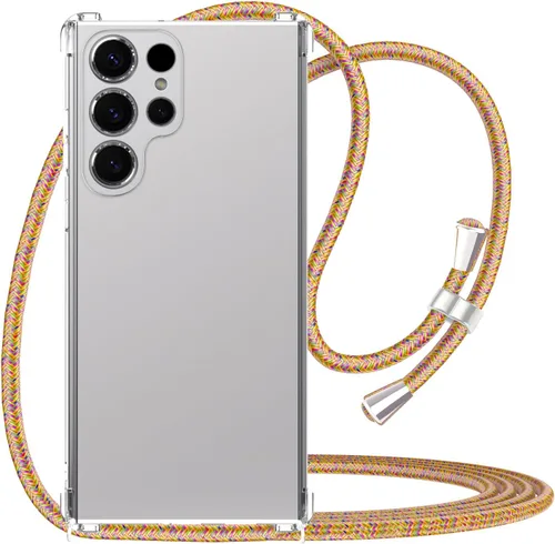 Vista 27 de YESPURE Funda para teléfono Google Pixel 7 Pro, transparente, ajustable, con cordón para el cuello, para mujeres, niñas, TPU suave, delgada, a