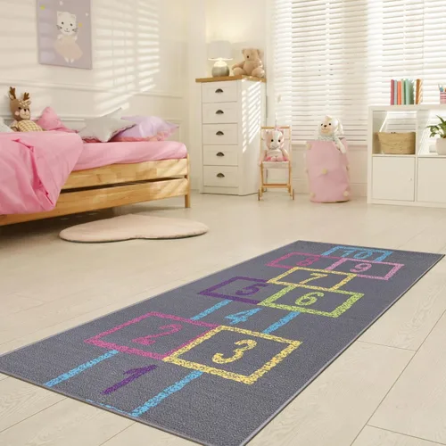 Vista 10 de Ottomanson Children's Collection - Alfombra de jardín, 2 pies, 7 pulgadas x 6 pies, color gris