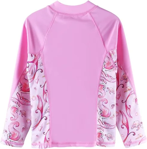 Vista 3 de TFJH E Traje de baño para niñas SPF UPF 50+ UV 3 piezas de protección contra erupciones trajes de baño trajes de baño