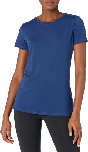Vista 2 de Tienda Essentials - Camiseta de mujer con tecnología Quick Dry, elástica, manga corta, cuello redondo, para entrenamiento y gimnasio, paquete