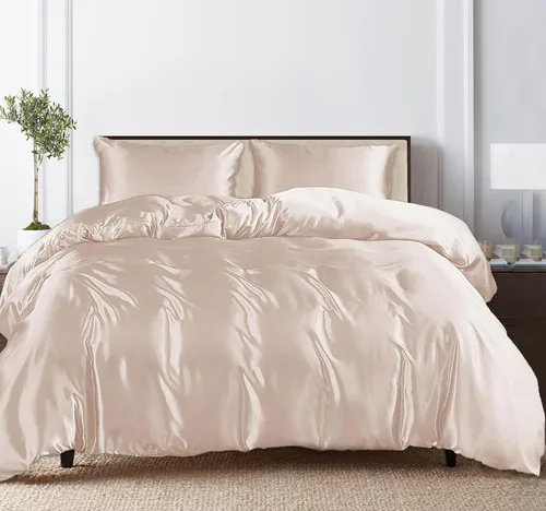 Vista 6 de Juego completo de ropa de cama Linenwalas de Tencel Lyocell con funda de edredón con bolsillo profundo, sábana bajera ajustada, viscosa hecha