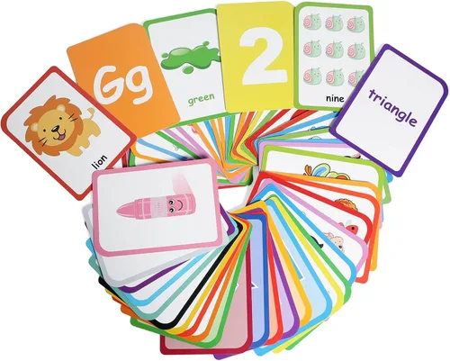 Vista 6 de ZazzyKid Tarjetas didácticas para el aprendizaje de los niños pequeños: 54 tarjetas de doble cara para alfabetos, números, colores, formas