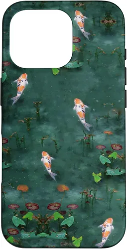 Vista 20 de Emerald Green Majestic Zen Water Garden Japanese Koi Fish Case for iPhone 17