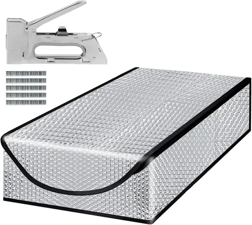 Vista 7 de Cubierta de aislamiento para escalera de ático - Puerta de escalera de ático premium que ahorra energía con toldo desplegable con cremallera 25 x 54