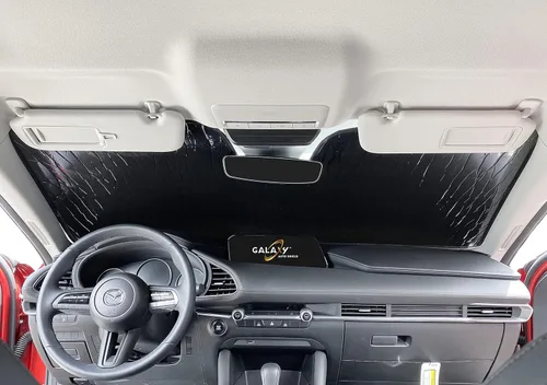 Vista 2 de Parasol reflectante para parabrisas de ajuste personalizado para Mazda 3 Mazda3 Sedan Hatchback 2019, 2020, 2021, 2022, 2023, 2024, 2025, 2026