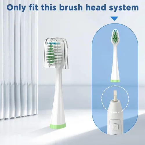 Vista 3 de Cabezales de cepillo de repuesto para AquaSonic Duo Series & Home Dental Center Cepillo de dientes eléctrico sónico, 10 unidades con fundas