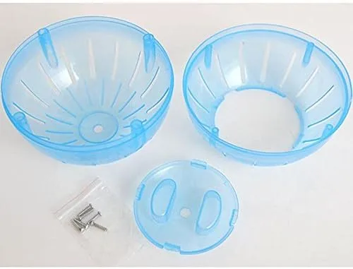 Vista 8 de Giveme5 Paquete de 3 mini bolas de ejercicio de plástico de 4 pulgadas para lindos ratones de hámster, jerbo, rata, ratón, juguete para correr