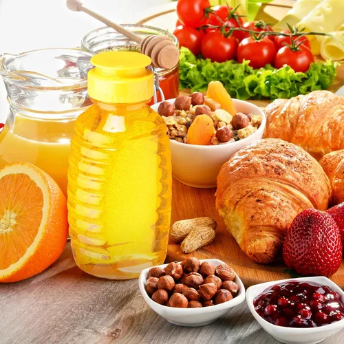 Vista 5 de Paquete de 72 botellas de miel de plástico de 16 onzas, contenedor de miel transparente recargable para apretar, tarros de miel vacíos, dispensador