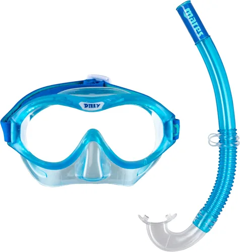 Vista 2 de Mares Kids' Combo Dilly, TPE Face Piece Mask & Ergonomic Snorkel Swimming Snorkeling Set for Ages 4-7