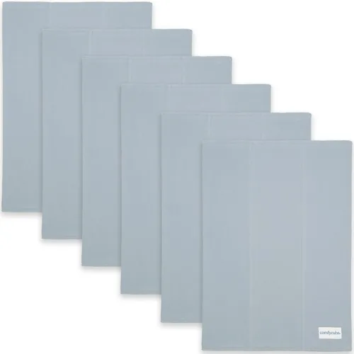 Vista 9 de Comfy Cubs Juego de 6 paños para eructos para bebés, grandes, 6 capas, ultra absorbentes, 100% algodón para escupir, babear y ensuciar, suaves