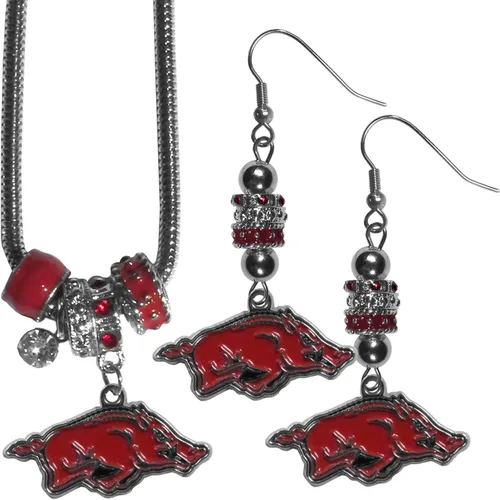 Vista 19 de Siskiyou Sports NCAA womens Euro Bead Earrings and Necklace Set