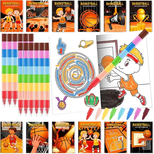 Vista 13 de BenLouis 24 mini libros para colorear de héroe para niños con 24 crayones apilables, recuerdos de fiesta de héroes, libros de actividades a granel