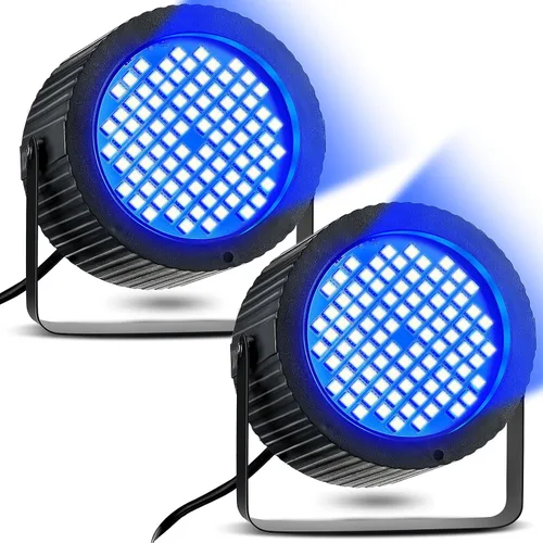Funtery 2 luces estroboscópicas brillantes de Halloween, 88 LED, iluminación intermitente para fiesta, sonido y modos de velocidad, luces
