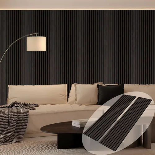 Vista 10 de Paneles de pared para pared interior – 4 paneles de pared hexagonales – Paneles acústicos hexagonales – Paneles de chapa de madera de nogal natural