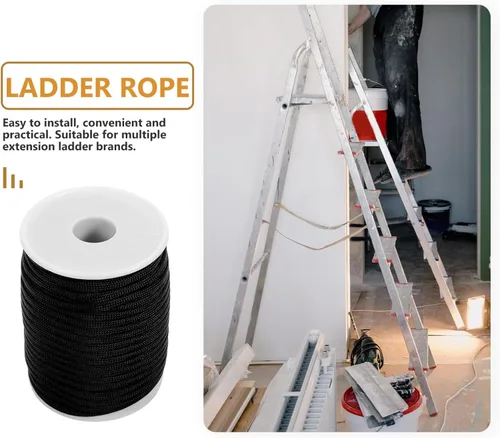 Vista 9 de Escalera 1 rollo de cuerda reemplazable de extensión de escalera Accesorios de escalera de repuesto para escalera Accesorios de escalera de cuerda