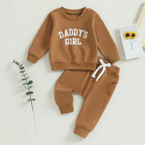 Vista 18 de Conjunto de sudadera con estampado para bebé y niña, sudadera larga para otoño e invierno