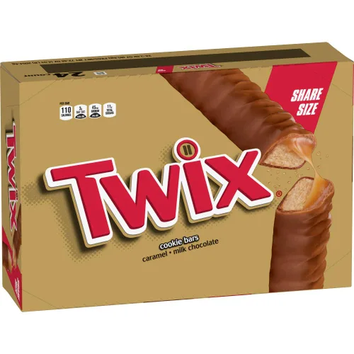 Vista 10 de TWIX Dulces de Chocolate a Granel Envueltos Individualmente, Tamaño Completo, Barra de Dulce de Chocolate con Galleta y Caramelo, Perfecta