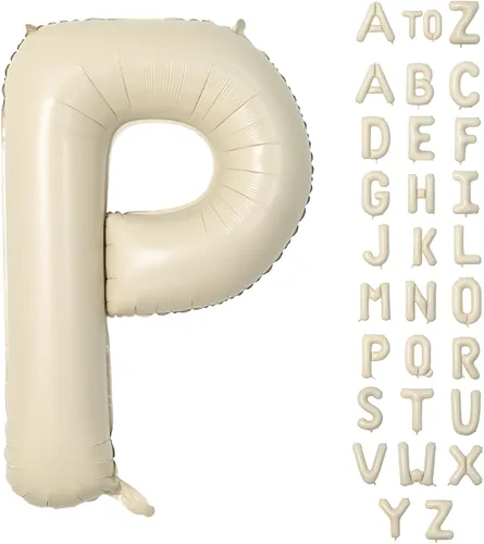 Vista 27 de Biapian Globo de papel de aluminio gigante crema A de 40 pulgadas, globos grandes A de aluminio con helio para cumpleaños, baby shower, boda